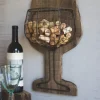 Kirkland's Home Wood And Wire Wall Wine Cork Holder- Wall Storage