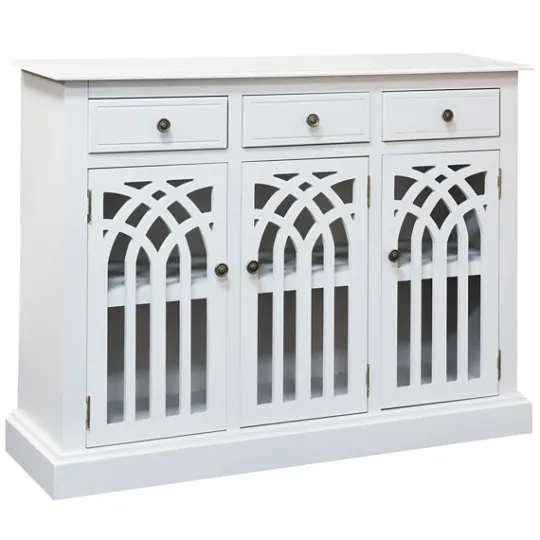 Kirkland's Home Wood Arches 3-Door Cabinet- Cabinets & Sideboards