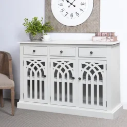 Kirkland's Home Wood Arches 3-Door Cabinet- Cabinets & Sideboards