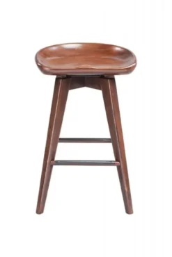 Kirkland's Home Wood Backless Swivel Counter Stool- Bar Stools & Counter Height Stools