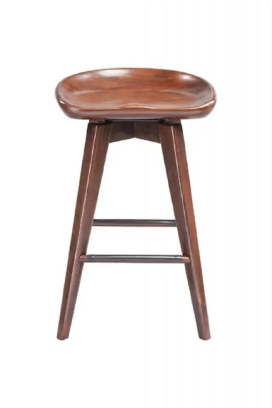 Kirkland's Home Wood Backless Swivel Counter Stool- Bar Stools & Counter Height Stools