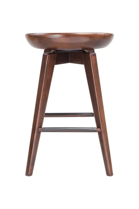 Kirkland's Home Wood Backless Swivel Counter Stool- Bar Stools & Counter Height Stools