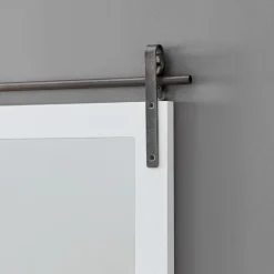 Kirkland's Home Wood Barn Door Frame With Shelf Wall Mirror- Decorative Mirrors