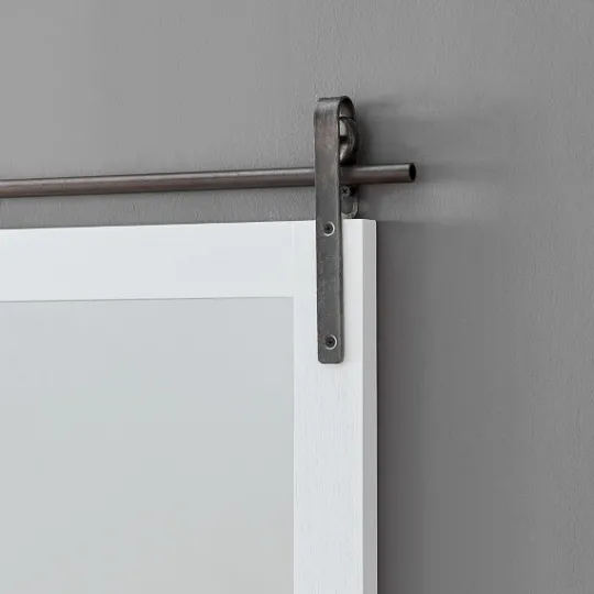 Kirkland's Home Wood Barn Door Frame With Shelf Wall Mirror- Decorative Mirrors