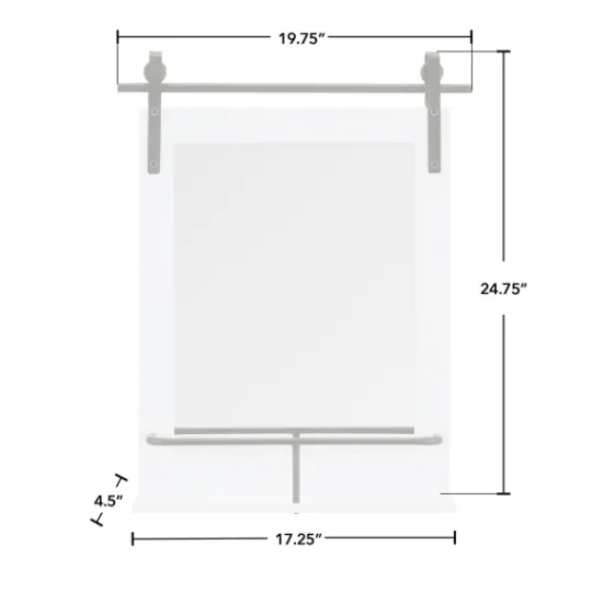 Kirkland's Home Wood Barn Door Frame With Shelf Wall Mirror- Decorative Mirrors