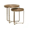 Kirkland's Home Wood Beaded Nesting Side Tables, Set Of 2- Accent & End Tables
