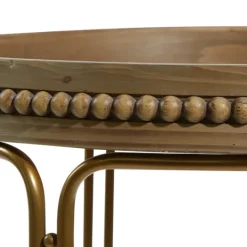 Kirkland's Home Wood Beaded Nesting Side Tables, Set Of 2- Accent & End Tables