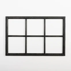 Kirkland's Home Wood Beaded 6-Pane Window Wall Plaque- Wall Plaques
