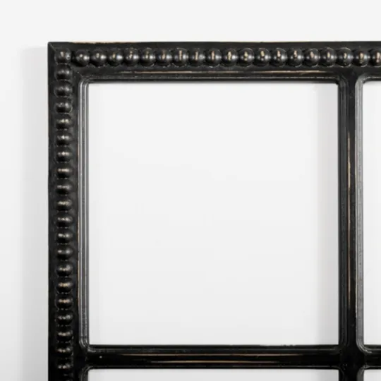 Kirkland's Home Wood Beaded 6-Pane Window Wall Plaque- Wall Plaques