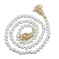 Kirkland's Home Wood Beaded Tassel Garland- Decorative Accents