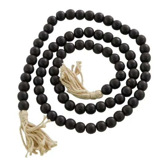 Kirkland's Home Wood Beaded Tassel Garland- Decorative Accents