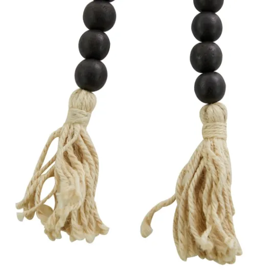 Kirkland's Home Wood Beaded Tassel Garland- Decorative Accents
