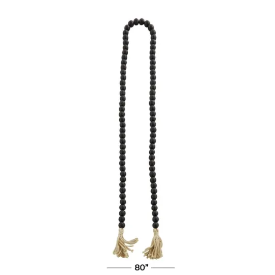 Kirkland's Home Wood Beaded Tassel Garland- Decorative Accents