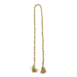 Kirkland's Home Wood Beads Cream Tassel Garland- Decorative Accents