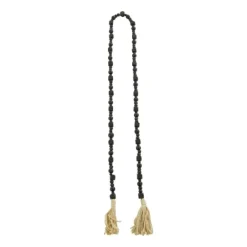Kirkland's Home Wood Beads Cream Tassel Garland- Decorative Accents