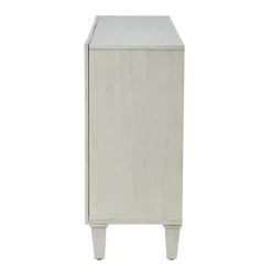 Kirkland's Home Wood Block Patterned 4-Door Sideboard- Cabinets & Sideboards