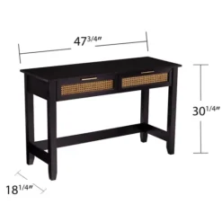 Kirkland's Home Wood Cane Drawers Console Table- Console Tables