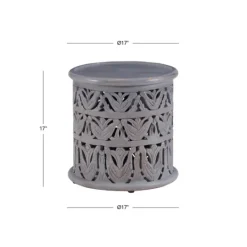 Kirkland's Home Wood Carved Detail Accent Table- Accent & End Tables