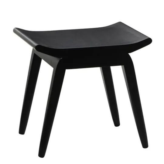 Kirkland's Home Wood Curved Seat Stool- Benches & Ottomans