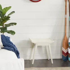 Kirkland's Home Wood Curved Seat Stool- Benches & Ottomans