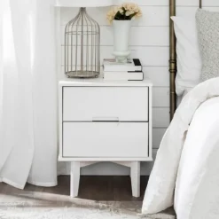 Kirkland's Home Wood Cut-Out Handle Nightstand- Nightstands