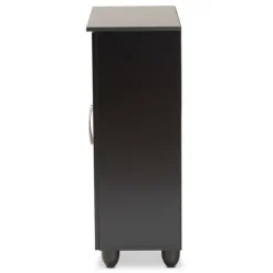 Kirkland's Home Wood Cut-Out Shoe Storage Cabinet- Entryway Furniture