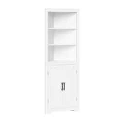 Kirkland's Home Wood 2-Door Corner Storage Cabinet- Bathroom Furniture