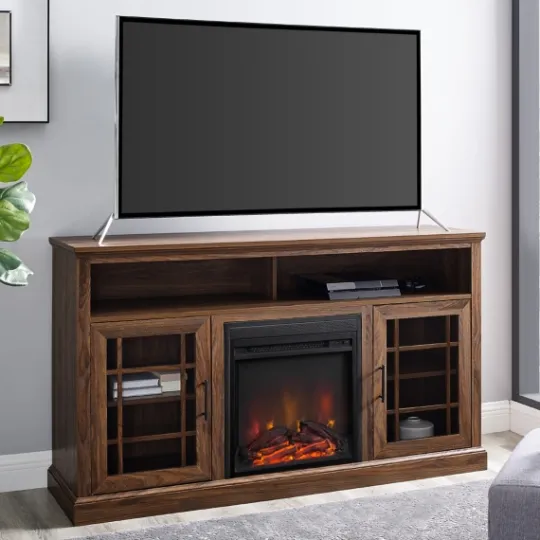 Kirkland's Home Wood 2-Door Led Fireplace Cabinet- Tv Stands & Media Consoles