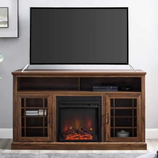 Kirkland's Home Wood 2-Door Led Fireplace Cabinet- Tv Stands & Media Consoles