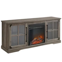Kirkland's Home Wood 2-Door Led Fireplace Cabinet- Tv Stands & Media Consoles