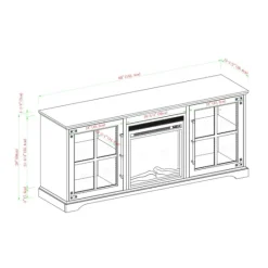 Kirkland's Home Wood 2-Door Led Fireplace Cabinet- Tv Stands & Media Consoles
