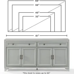 Kirkland's Home Wood 4-Door Sideboard Cabinet- Cabinets & Sideboards