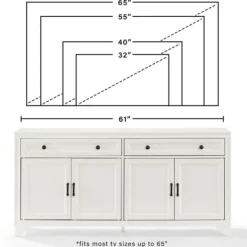 Kirkland's Home Wood 4-Door Sideboard Cabinet- Cabinets & Sideboards