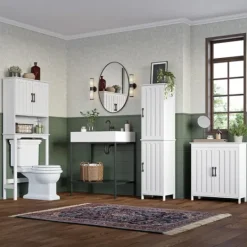 Kirkland's Home Wood 2-Door Storage Cabinet- Bathroom Furniture