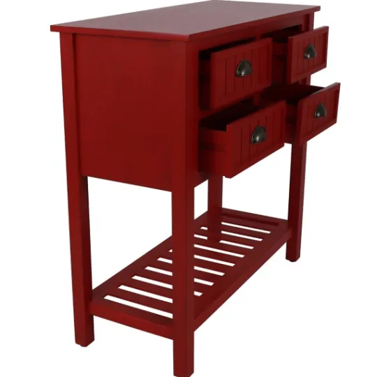 Kirkland's Home Wood 4-Drawer Console Table- Console Tables
