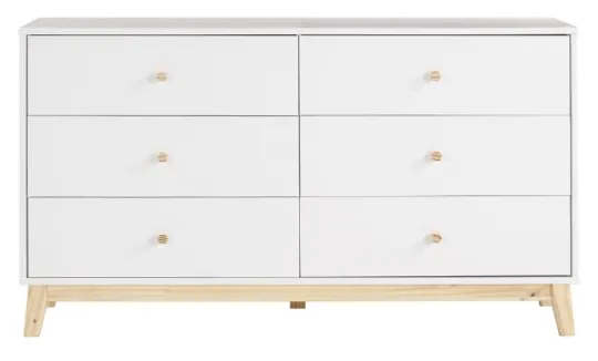 Kirkland's Home Wood 6-Drawer Footed Dresser- Dressers & Chests