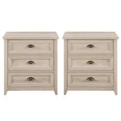 Kirkland's Home Wood 3-Drawer Nightstands, Set Of 2- Bathroom Furniture