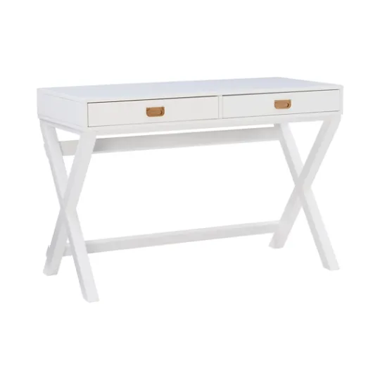Kirkland's Home Wood 2-Drawer X-Frame Desk- Office Furniture