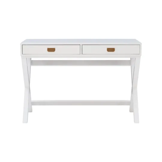 Kirkland's Home Wood 2-Drawer X-Frame Desk- Office Furniture