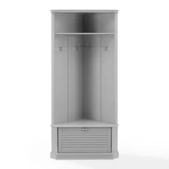 Kirkland's Home Wood Drop Door Corner Hall Tree- Entryway Furniture