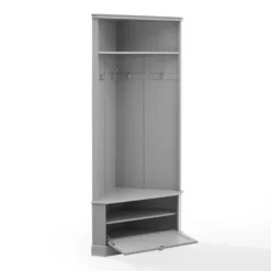 Kirkland's Home Wood Drop Door Corner Hall Tree- Entryway Furniture