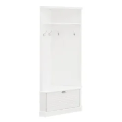 Kirkland's Home Wood Drop Door Corner Hall Tree- Entryway Furniture
