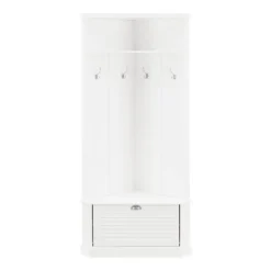 Kirkland's Home Wood Drop Door Corner Hall Tree- Entryway Furniture