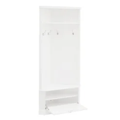 Kirkland's Home Wood Drop Door Corner Hall Tree- Entryway Furniture