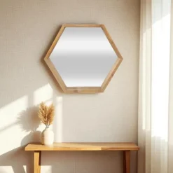 Kirkland's Home Wood Frame Hexagon Wall Mirror- Decorative Mirrors
