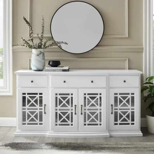 Kirkland's Home Wood Fretwork Sideboard- Cabinets & Sideboards