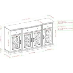 Kirkland's Home Wood Fretwork Sideboard- Cabinets & Sideboards