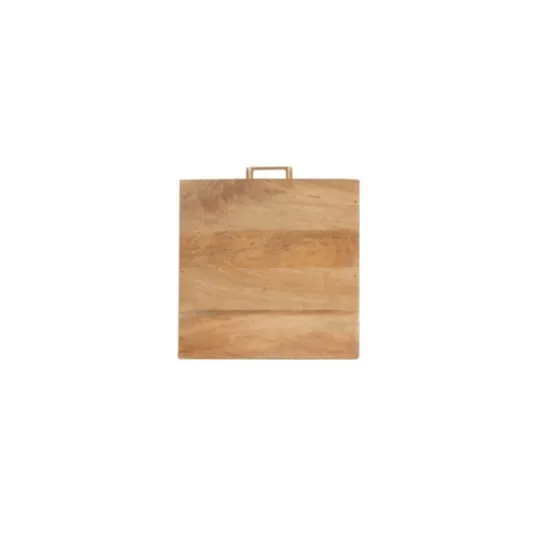 Kirkland's Home Wood Gold Metal X-Frame Base C Table- Accent & End Tables