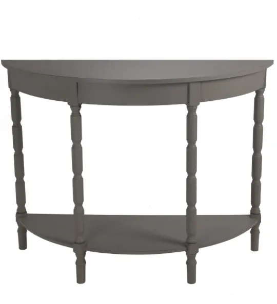 Kirkland's Home Wood Half Moon Console Table- Console Tables