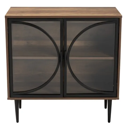 Kirkland's Home Wood Half Moon Doors Cabinet- Cabinets & Sideboards